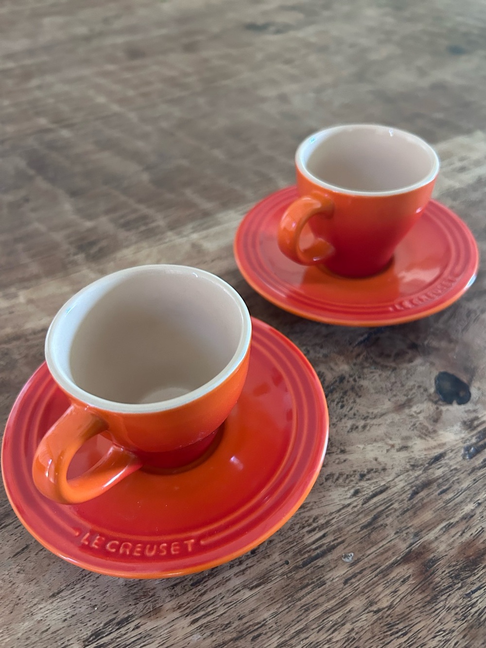 Le Creuset Espresso Cups and Saucers